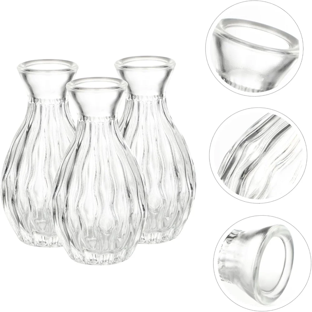 3pcs Aromatherapy Bottle Glass Essential Oils Housewarming Glass Covers for Drinks  Diffuser Round Diffuser Jars Glass Diffuser 5