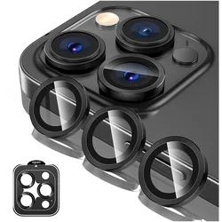 Premium Titanium Tempered Glass Camera Lens Protector Cover - 2 - 3Pcs Set - 13 13mini(2pc (Black)