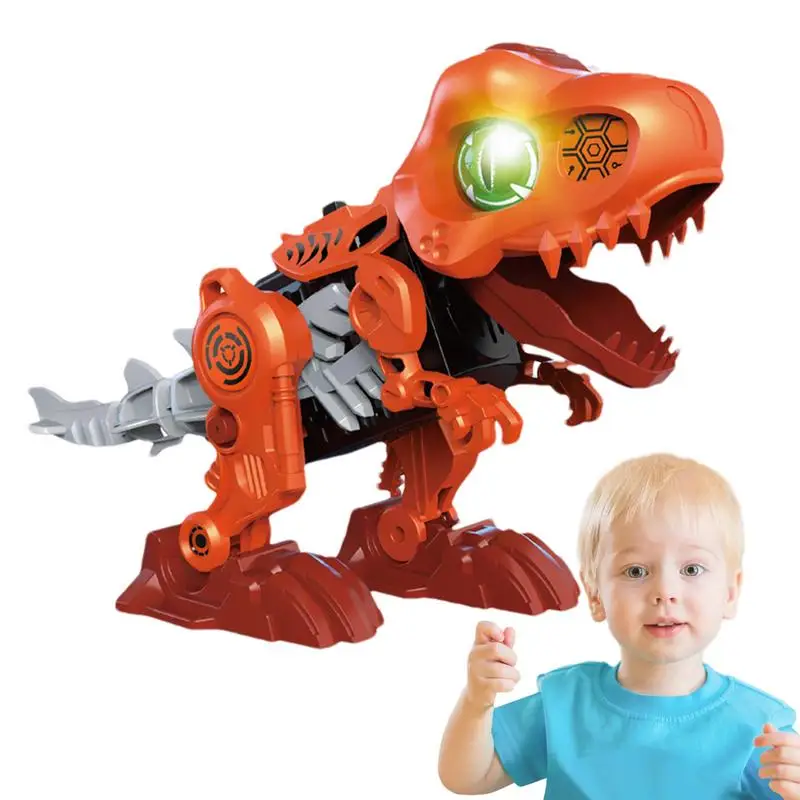 

Dinosaur Toddler Toys Electric Dino Robot With Roaring Sounds Light Up Musical Dinosaur Assembly Toy Dinosaurs Model Toys For