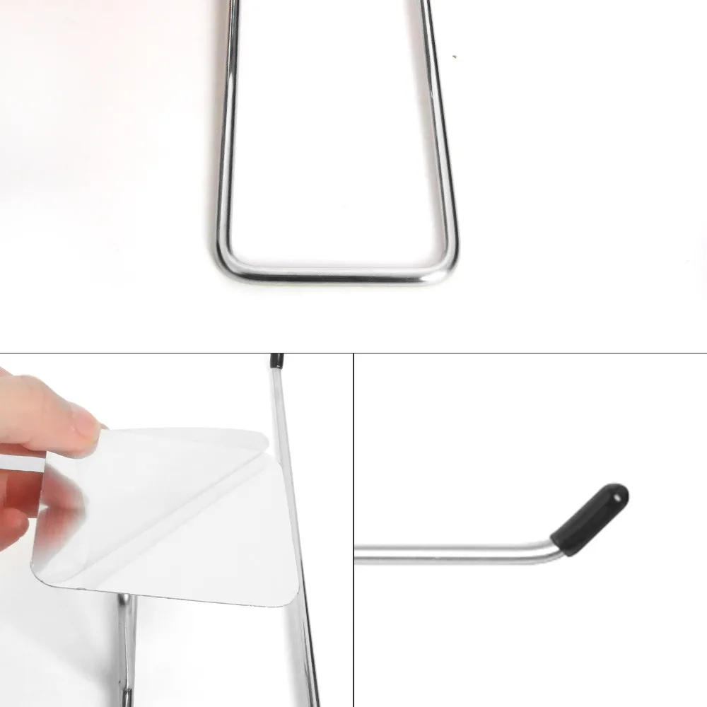 Self-adhesive Towel Holder Rack Kitchen Under Cabinet Towel Cup Paper Hanger Rack Organizer Bar Shelf Roll Holder Bathroom