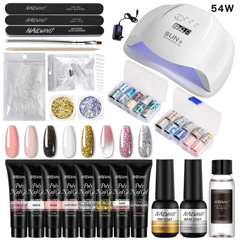 Set Manicure Nailwind Kit Smalto Semipermanente Per Unghie Smalto Per Unghie Lampada Uv Led Esmatles Gel Per Unghie In Polietilene Acrilico Per Estens