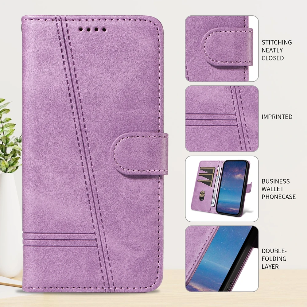 Premium Magnetic Flip Leather Wallet Case with Card Slots