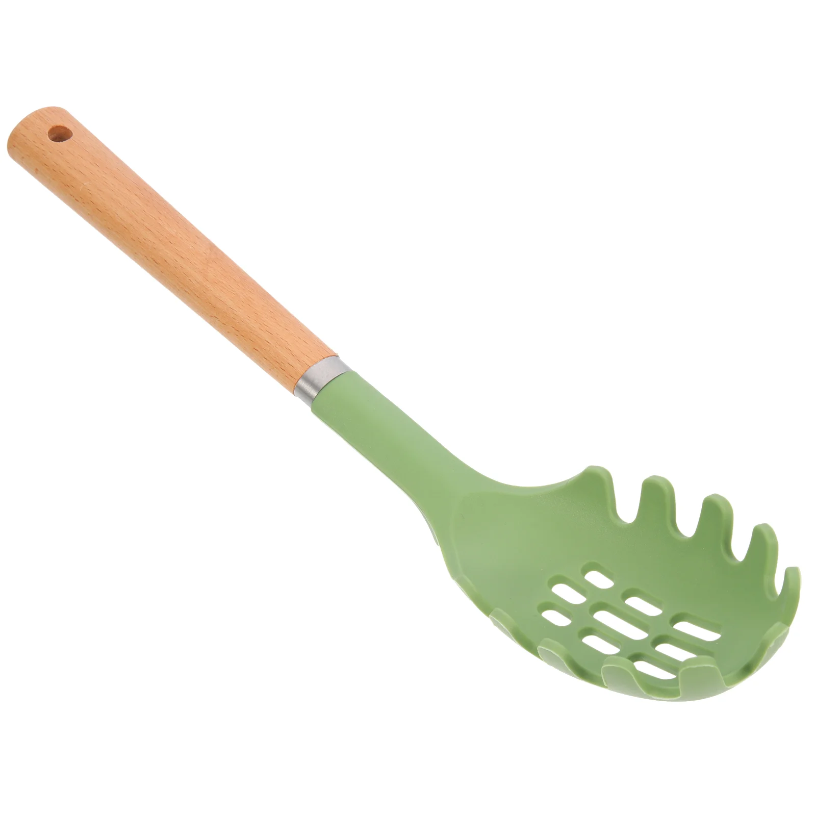 

Spaghetti Spoon Pasta Fork Silicone Spaghetti Server Utensils Noodle Serving Spoons Wooden Handle Spaghetti Strainer Home