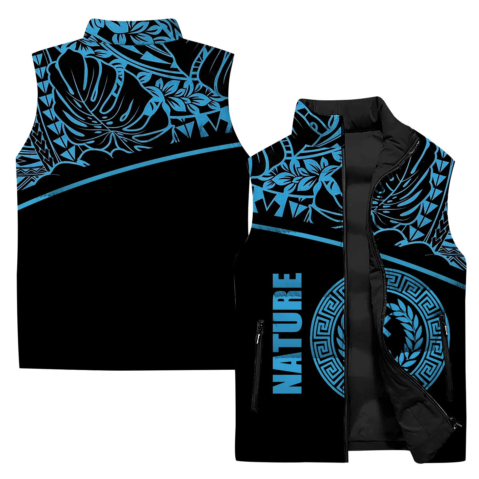 thumbnail image 1 of Chaquetas de invierno casuales y versátiles para hombre, chalecos de trabajo con estampados personalizados de moda, chalecos para hombre cómodos y cálidos, ropa para hombre, 1 of 4