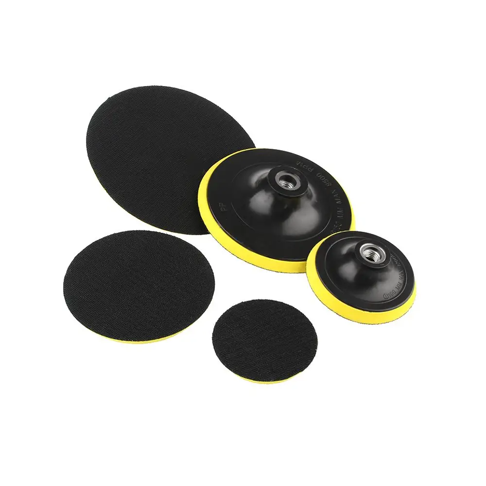 3/4/5/6/7'' New Black Professional Hook & Loop Backing Plate Polisher Buffing Car M14 Pad