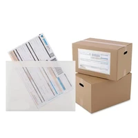 50pcs Plastic Bags Transparent Backpack Bill Bag Single Invoice Paper Size Packing Document Bag Self-Adhesive Bags Courier Bag 1