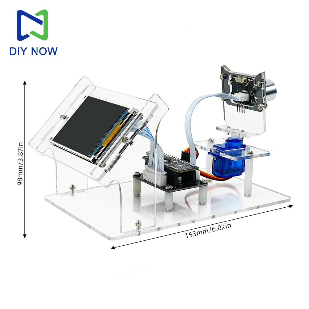 Kit Elettronico Fai-da-Te per Scanner Radar a Ultrasuoni con Display da 2,4 Pollici, Scheda di Programmazione Grafica HXFB, Scansione Servo 0-180 Gradi - immagine 5