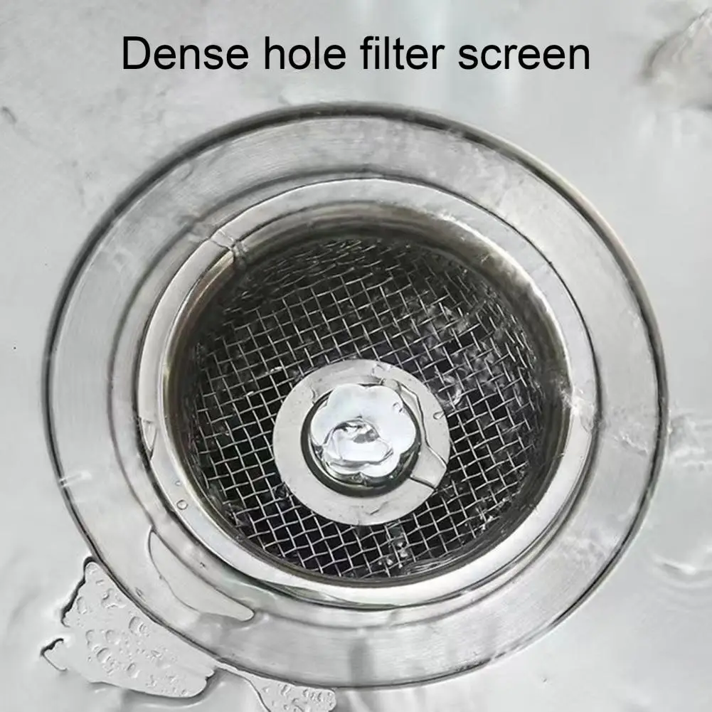 Stainless Steel Sink Strainer Waste Disposer Outfall Strainer Sink Filter Hair Sewer Outfall Kitchen Accessories Kitchen Tool