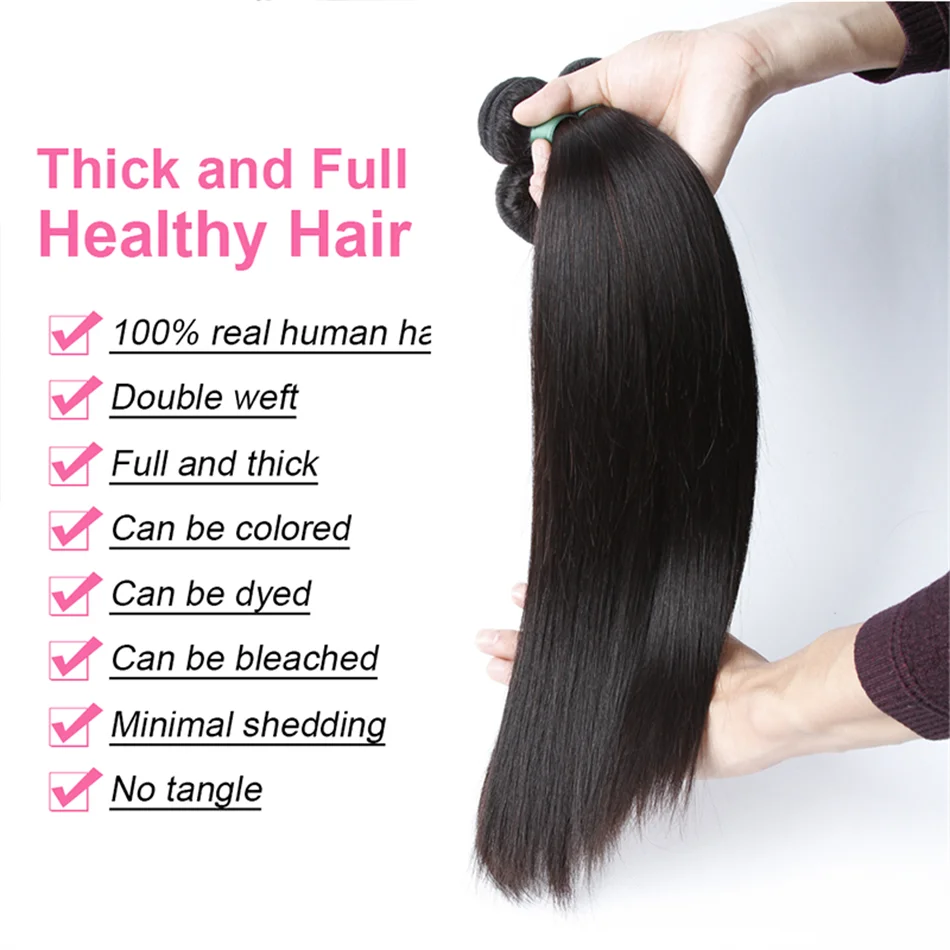 40-дюймовые прямые человеческие волосы для наращивания, бразильские необработанные натуральные необработанные волосы, натуральные волнистые волосы для женщин, волосы без повреждений