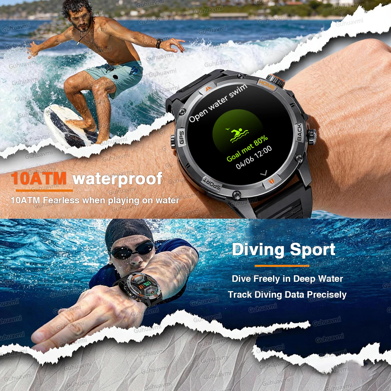 2026 New T-Rex3 Pro GPS Smart Watch Navigation Compass 10ATM Waterproof Swim Sports tracker Outdoors Military Men Smartwatches