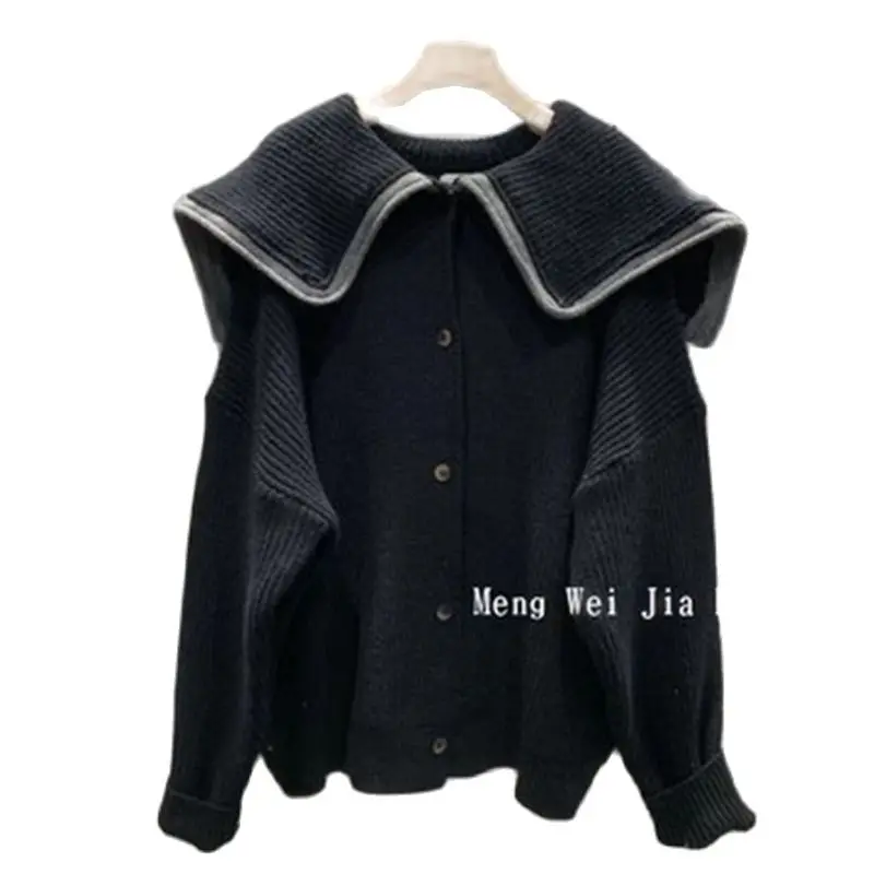 

Sweater Female Design Sense Niche Doll Collar Age-Reducing Temperament Sweet New 2023 Explosive Fashion Style College Style C555