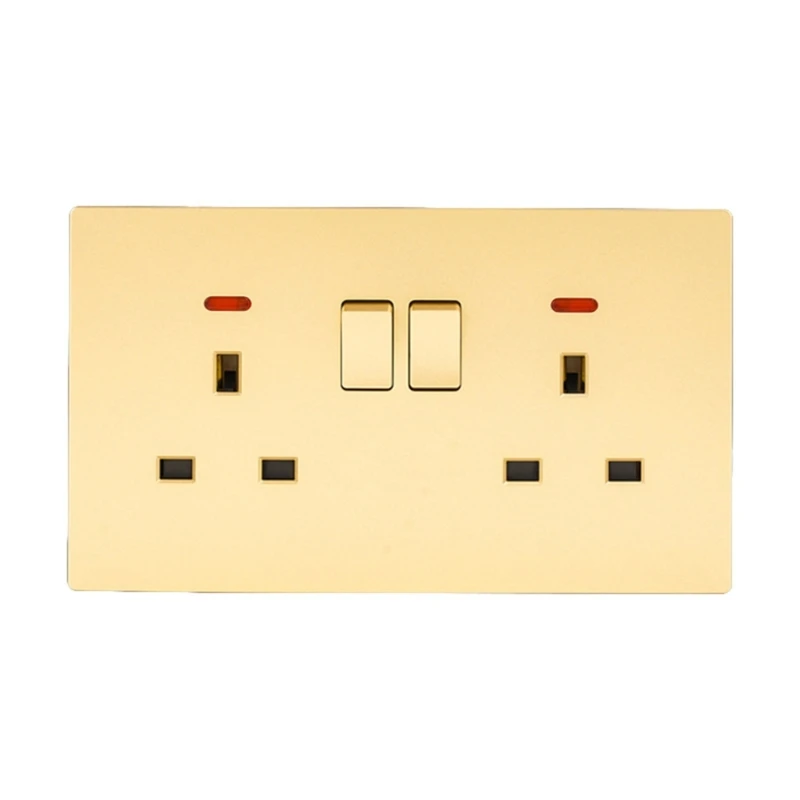 

Y1UU Wall Sockets White Boxes Pattress Double 3Gang Switched Plug Electrical