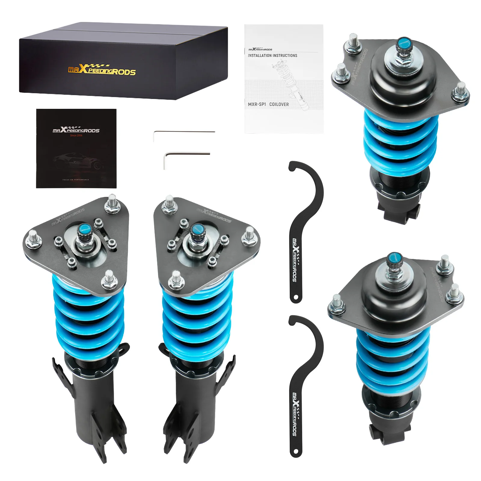 

MaXpeedingrods COT6 Coilovers 24 Way Damper Suspension For Scion tC 2005-2010 Suspension Conversion