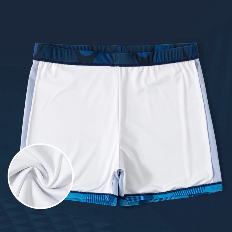 YUKE Professional Men's Swimming Trunks Shorts Beach Suit Training Swimsuit Men Pants Quick Dry Printed
