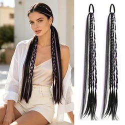 Synthetic Rubber Band Braided Hair Bundle - Dyed Double Ponytail Braid Wig - 20inches (2 - Z)