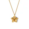 Trendy Golden Flower Earrings for Women Waterproof Stainless Steel Stylish Ear Accessories on Instagram 6