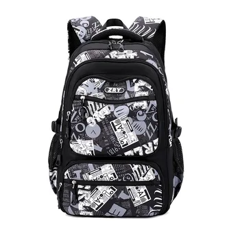 2026 Graffiti Printed Student Backpack for Teenage Boys and Girls High quality nylon waterproof school bags Orthopedic schoolbag 1