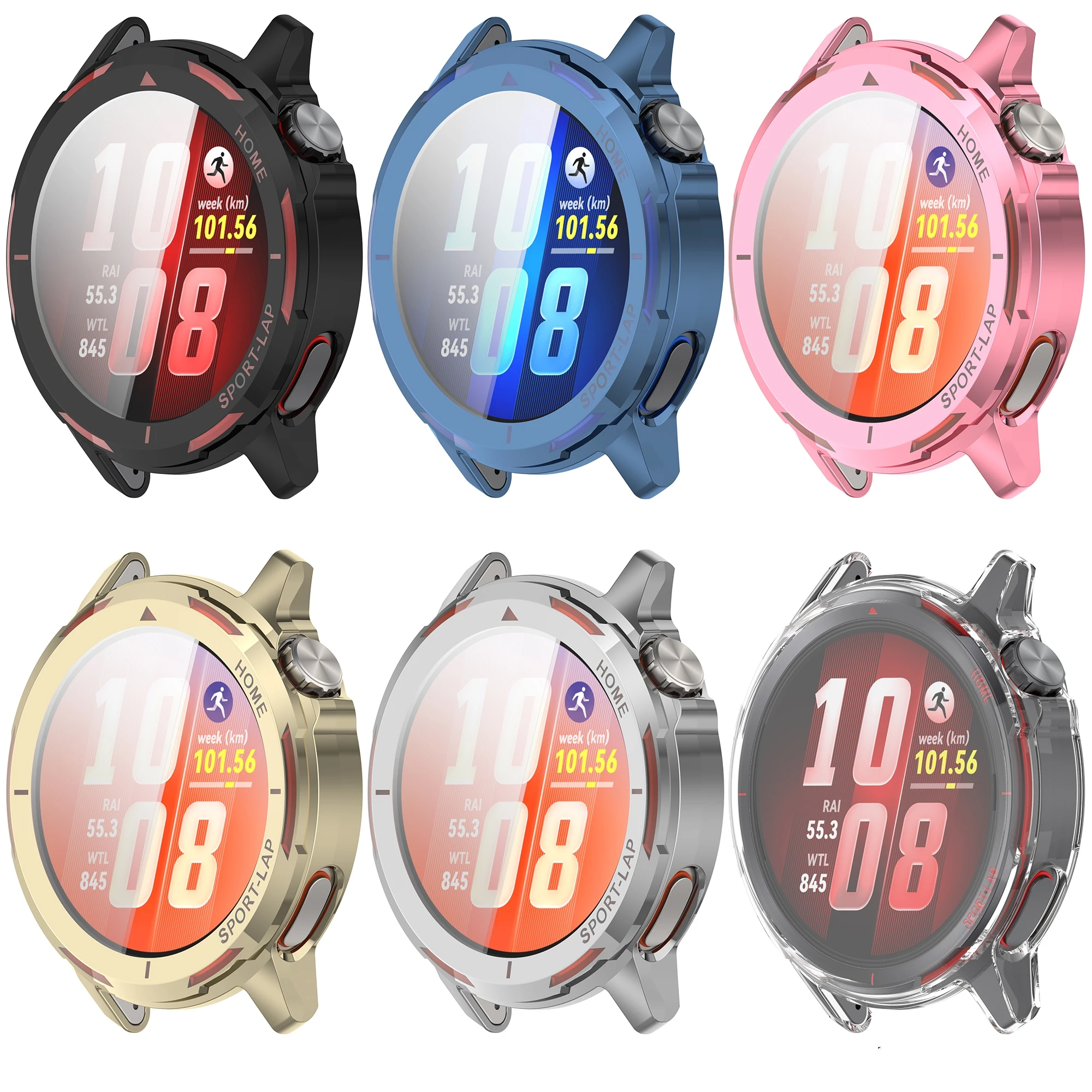 Clear TPU Screen Protection Case - Soft Shock-Resistant Cover for Huawei Watch GT Runner 2