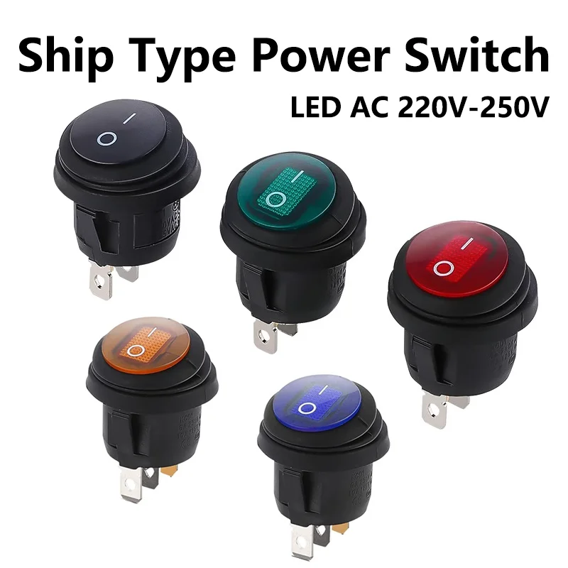 Rocker Switch 3Pin 12V KCD1 Mini Round Waterproof 5/20/100PCS