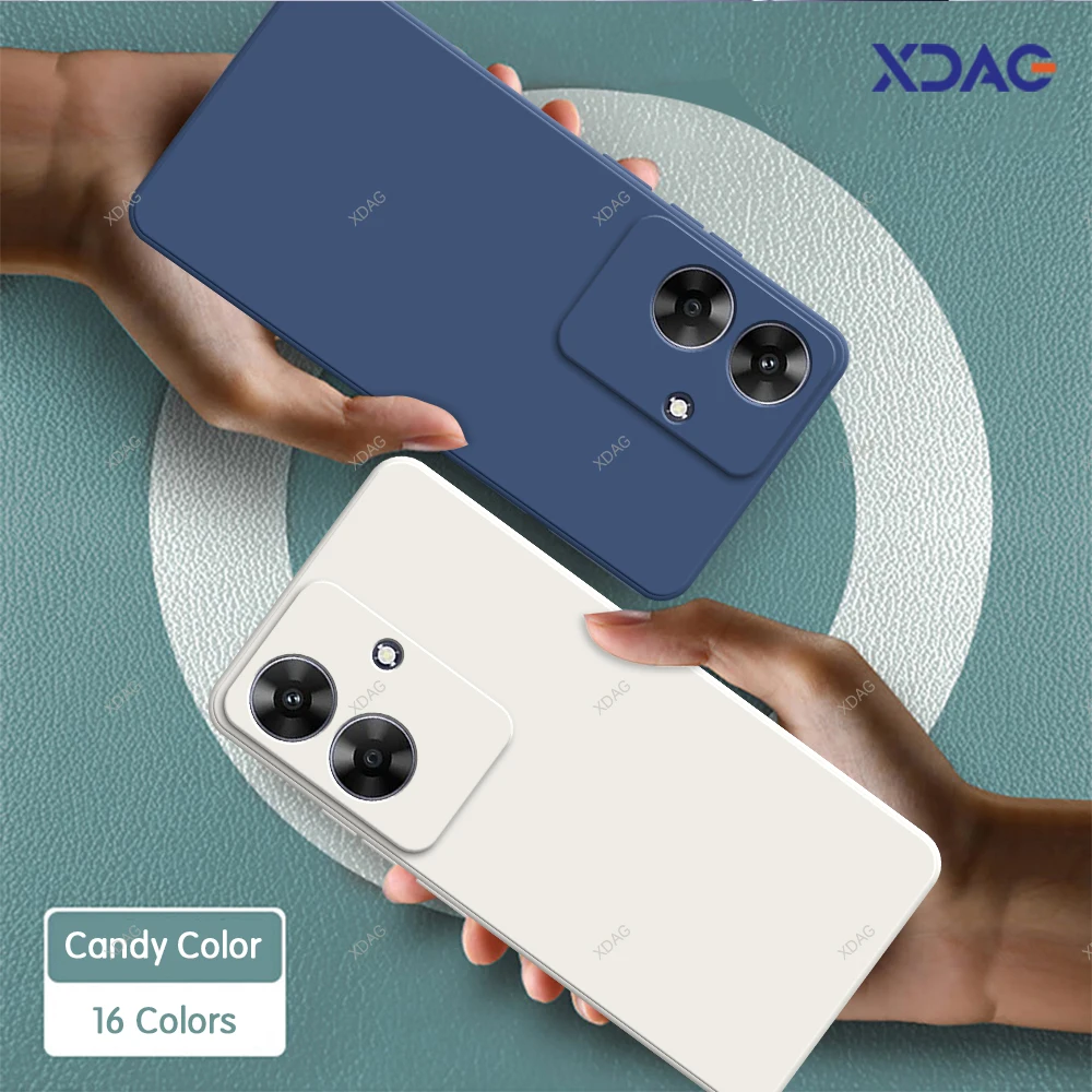 Soft Silicone Solid Color Phone Case - Basic Original Back Cover