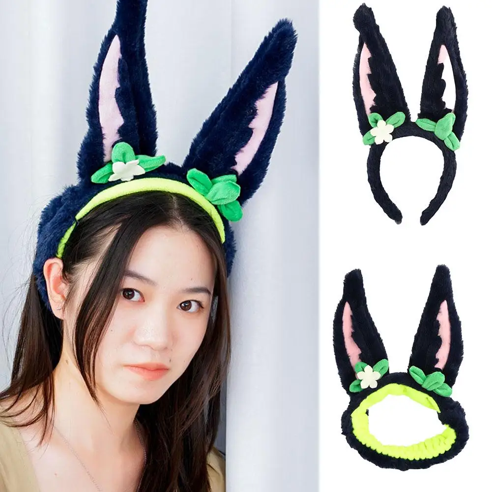 New Cartoon Hairband Cosplay Elastic Headband Sweet Hoop Make Cute Hair Washing Up Hair Ear Plush Headwear Accessories Gift Y5T3 woman heatless curling rod heatless hair curls headband make hair soft shiny hair curler hairdressing tools accessories