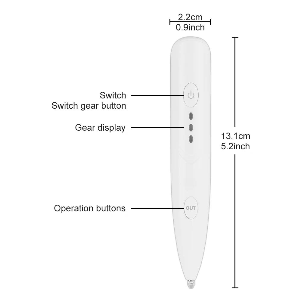 Plasma Pen Freckle Wart Mole Tattoo Skin Tag Black Point Dots Vacuum Spot Remover Machine Skin Care