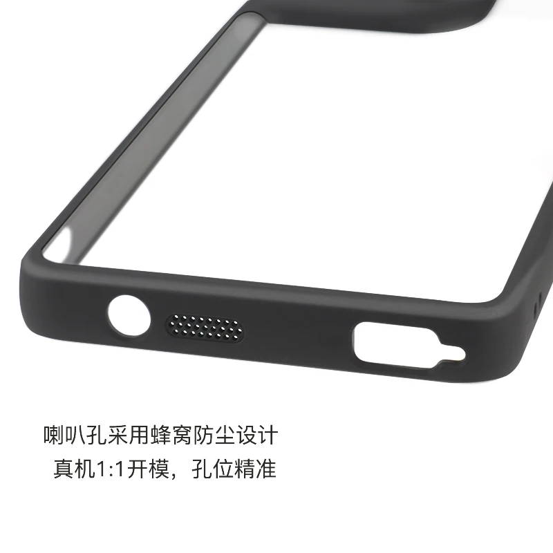 Ultra-Thin Shockproof Transparent Back Cover with Soft TPU Frame