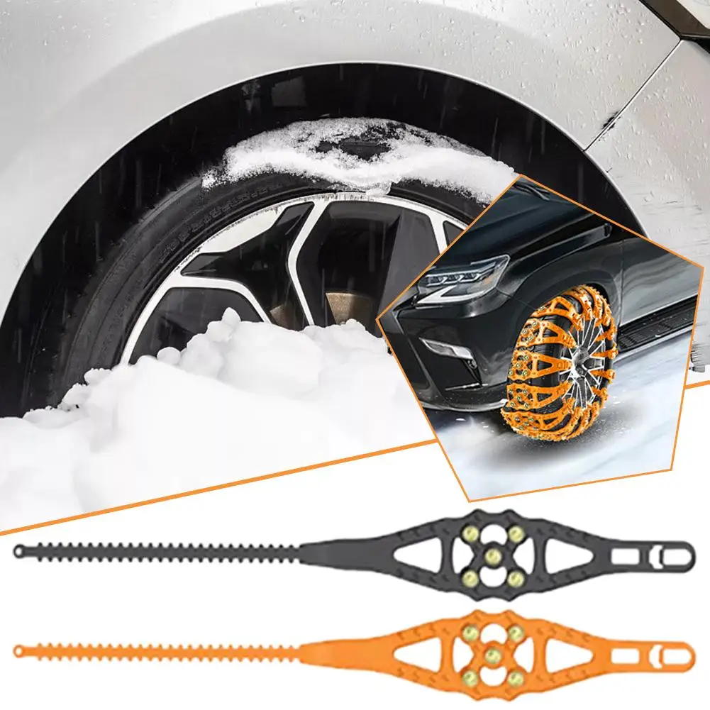 2/4pcs Car Tire Anti-skid Chain SUV Off-road Snow Mud Tyre Universal Wheel Tires Thickened Wheel Chain Snow Widened Non-sli X5B1