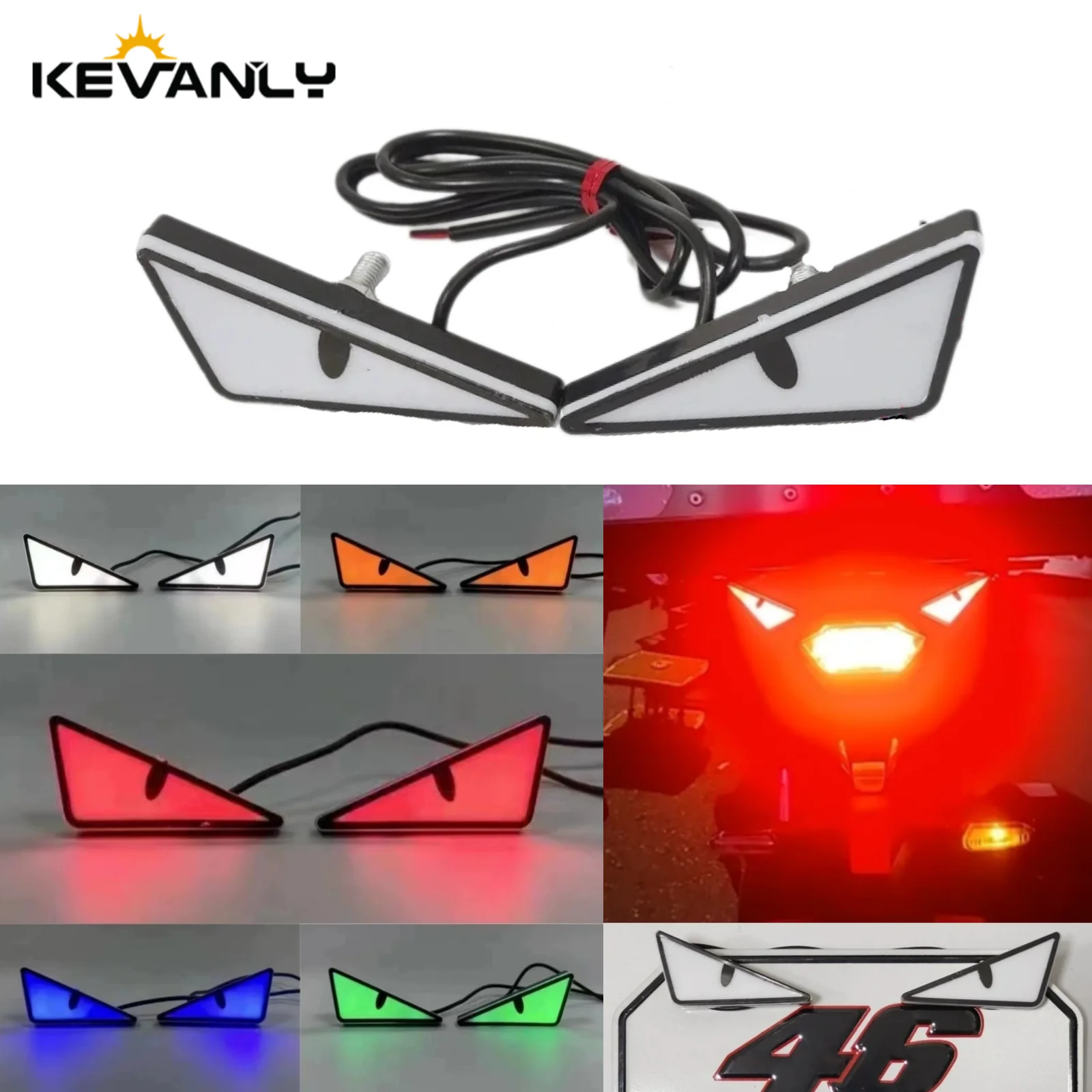 Universal Motorcycle LED Devil'Eyes Lights 2pcs Demon Eyes Headlight Motorcycle Mini Projector Lens Lamp Car Decoration Lights motorcycle led lights,motorcycle accessories,car led lights