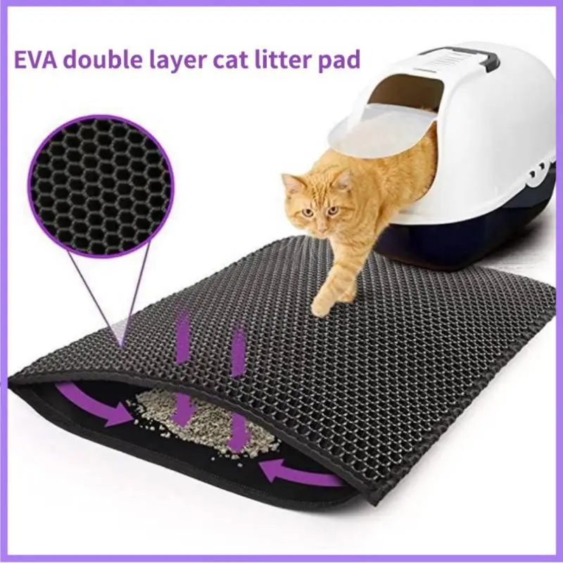 

Double Layer EVA Cat Litter Pad Waterproof Non-slip Sand Basin Filter Kitten Dog Washable Mattress Floor Mat Pet Clean Supplies