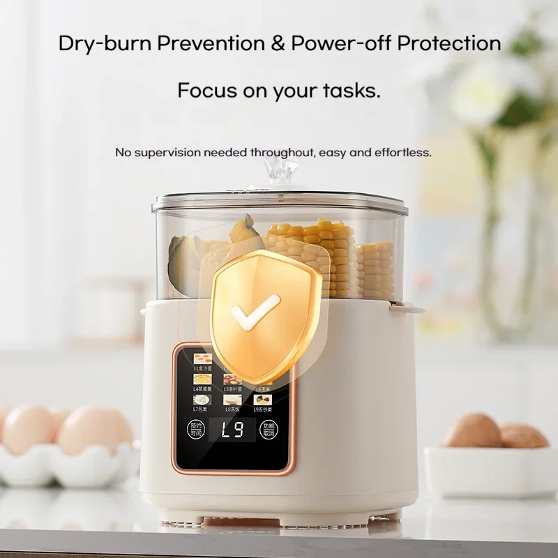 2-Layer Egg Cooker | Timer & Reservation | Onsen Egg & Egg Custard | Multifunctional Steam & Boil | Anti-Dry Burning 5