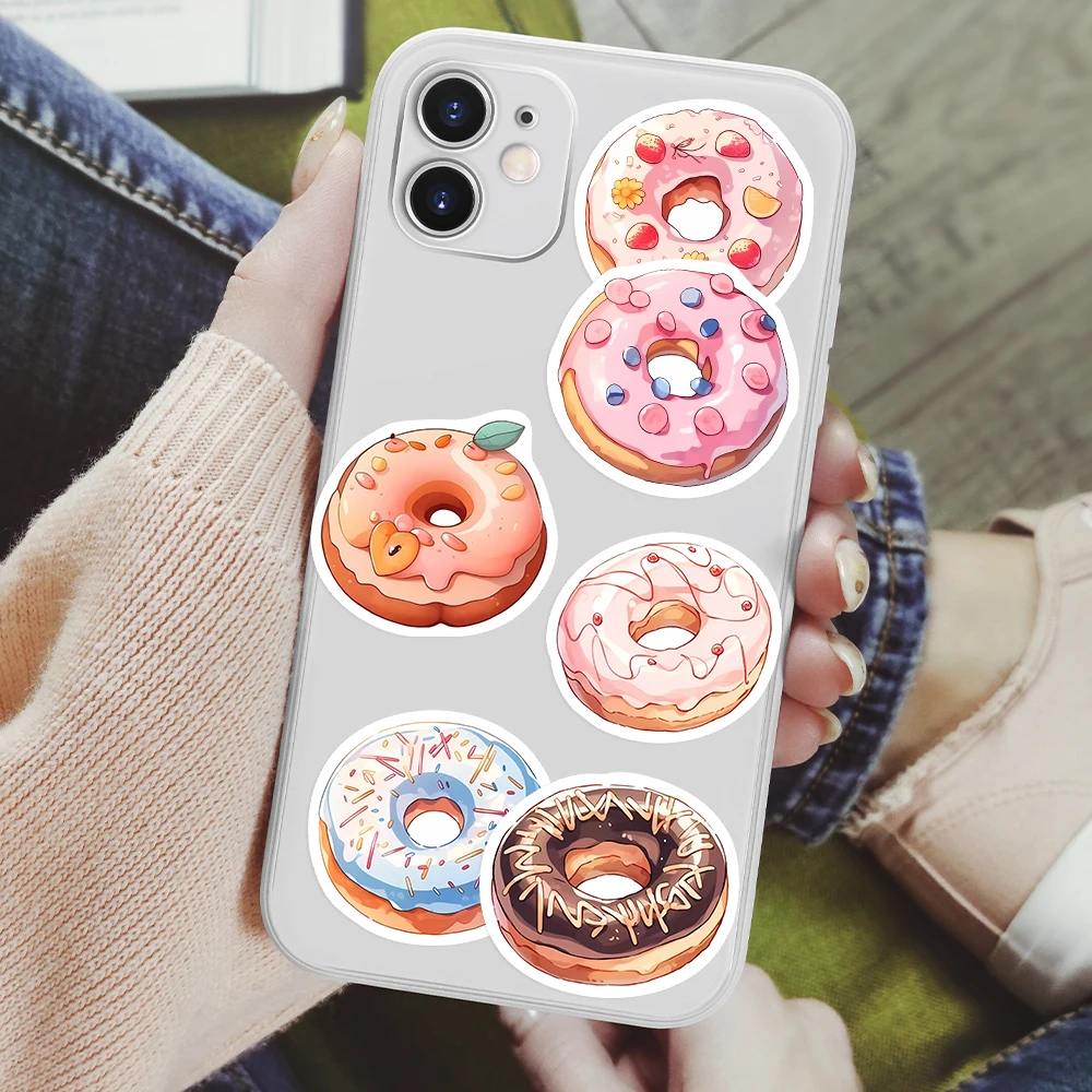 Cute Donut Dessert Stickers DIY Kids Toy Gift Decal for Phones Laptops Cars Scrapbooking Luggage Decorative Graffiti Waterproof cartoon stickers,decorative stickers,self adhesive stickers,adhesive stickers,decorative labels stickers,cartoon sticker,diy scrapbooking accessories