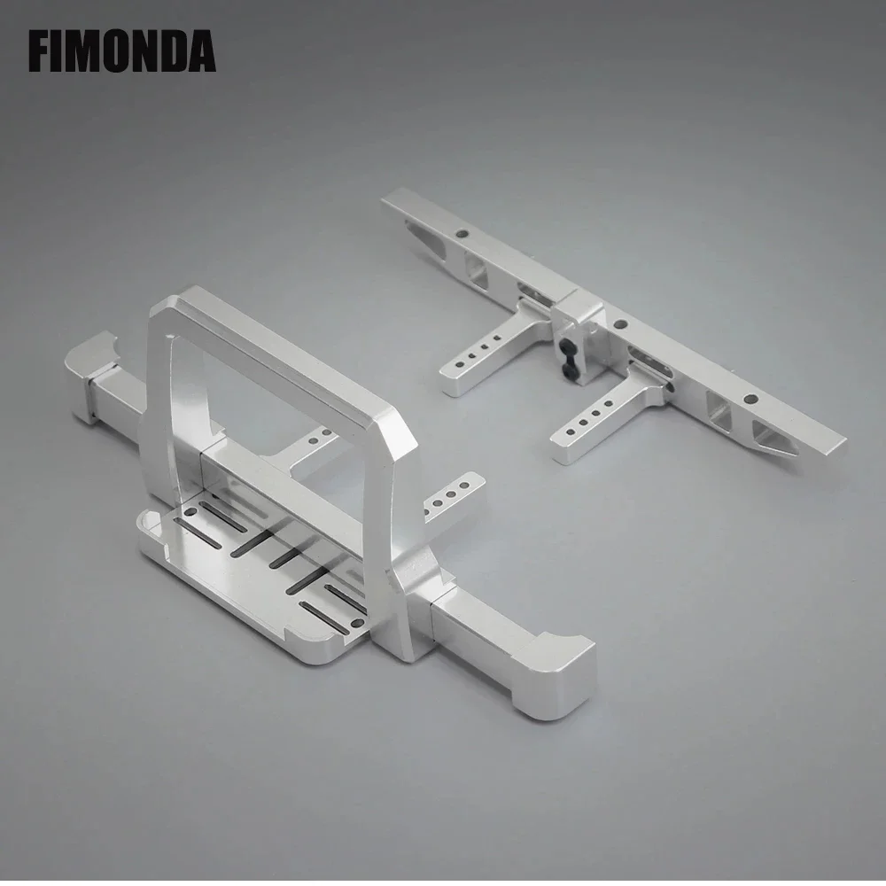 Premium Metal Front and Rear Bumper with Winch Mounting Base for 1/10 RC Crawler Car Upgrade