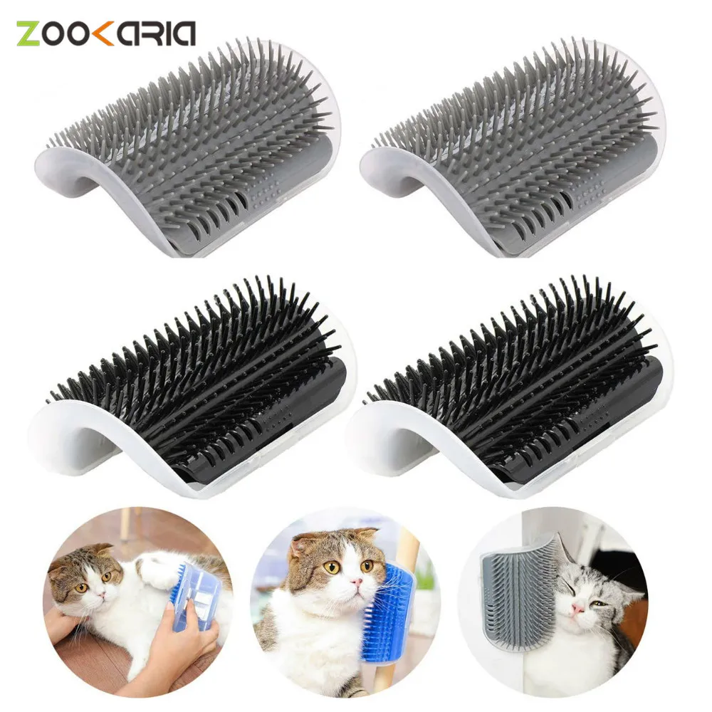 Brosse De Massage D'angle Pour Chat, Peigne Auto-toilettage, Brosse Murale,  Frotte Le Visage À L'herbe À Chat Avec Un Peigne Chatouillant, Accessoires  De Toilettage - Accessoires De Toilettage Pour Chat - AliExpress