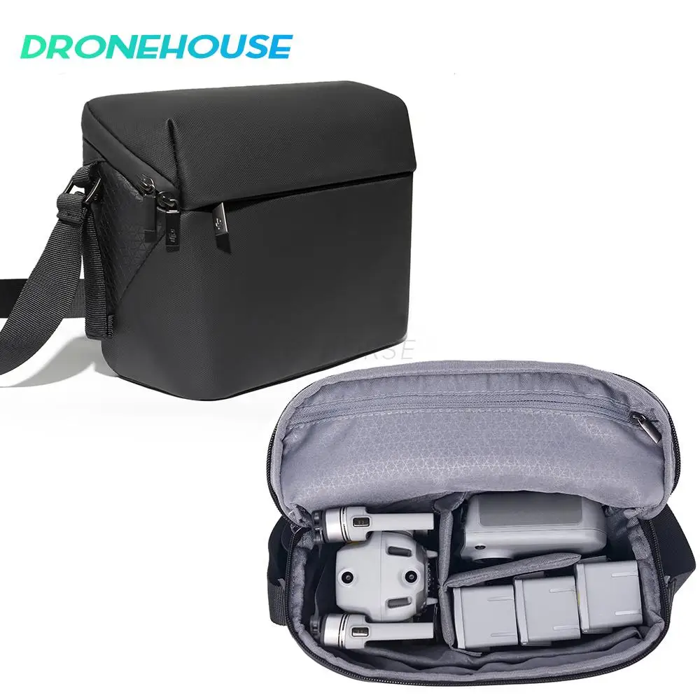 Sac à dos de transport pour drone DJI Mini 5 Pro ouvert montrant l'intérieur avec mousse de protection