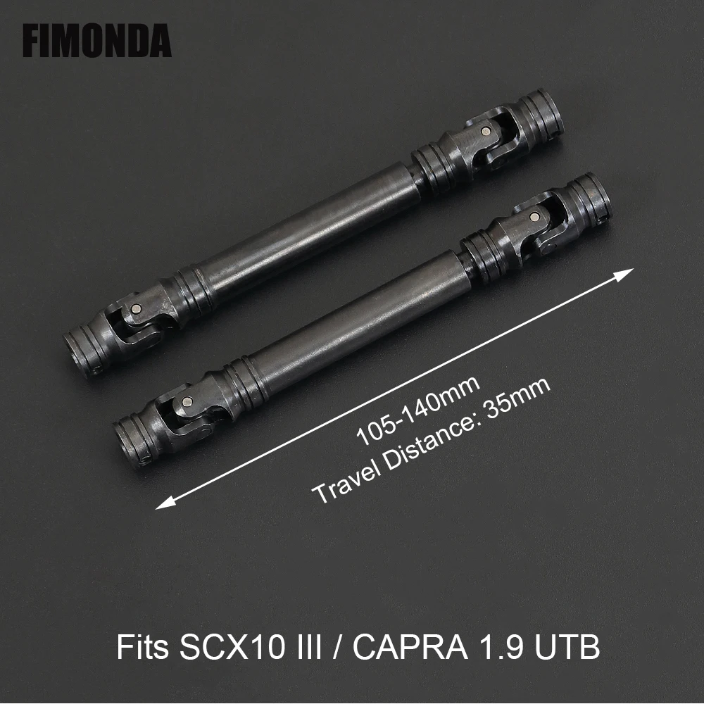 RC Car Drive Shaft Upgrade - Universal Multiple Spline Shaft 90-110mm For Tamiya TRX4 SCX10 III D90 1/14 Scale - View #3