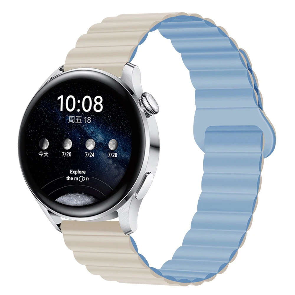 Premium Magnetic Silicone Strap for Smartwatches - 20mm/22mm Watchband