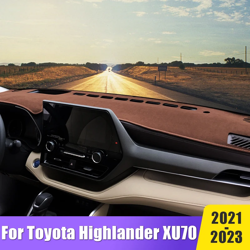 

Car Dashboard Cover Mat Dash Board Sun Shade Anti-UV Non-Slip Pad For Toyota Highlander XU70 Kluger 2020 2021 2022 2023 Hybrid