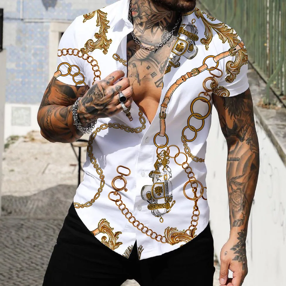 green emerald velvet dress Luxury Long Sleeve Mens Baroque Shirts Dress Autumn Party Prom Wear Slim  Fit Male Brand Clothing Striped Print Casual Shirt Men