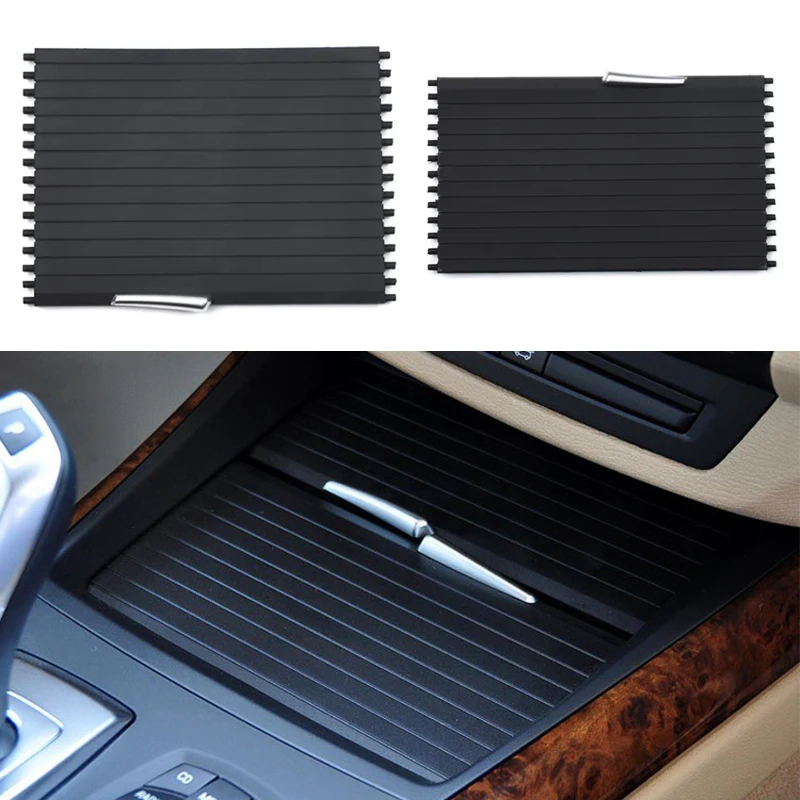 

Car Center Console Cover Slide Roller Blind Car Mounts Drinks Water Cup Rack Holders For BMW X5 E70 X6 E71 2007-2014 Accessories