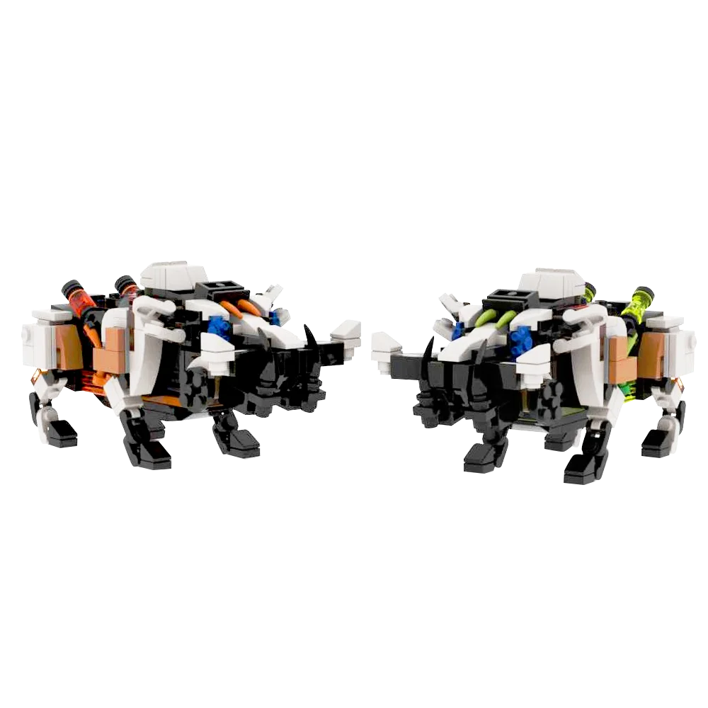 Gobricks Moc Horizons Vietendens West Game Fire And Acid Bristlebacks Building Block Set Mecha Beast Monster Bricks Model Toy