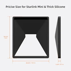 Starlink Dish Silicone Protective Cover - Black, Anti - reflective Finish (Black color)