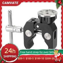 

CAMVATE Super Crab Clamp With ARRI Rosette Mount M6 Female Thread & 1/4"-20 Threaded Holes For ARRI Rosette Accessories Mounting