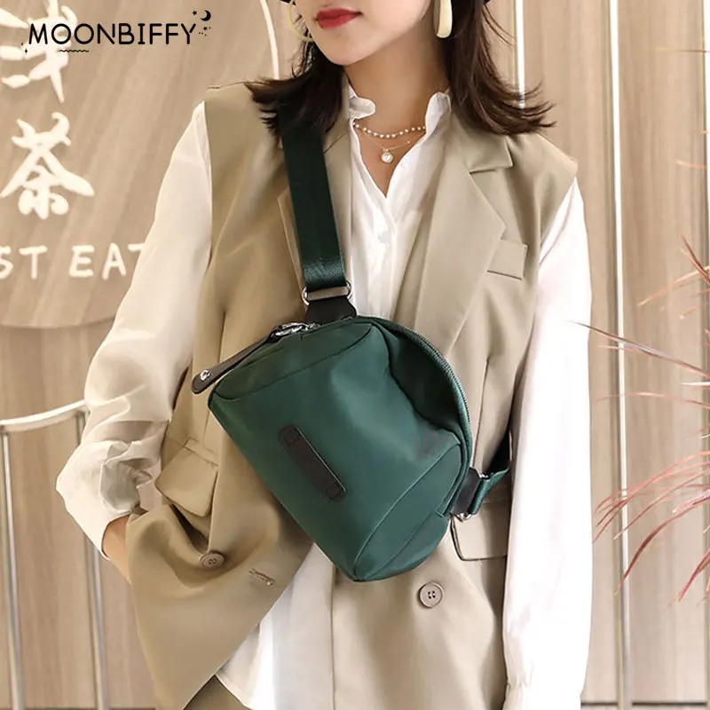 

Fashion Shell Zipper Small Crossbody Messenger Bag All-match Women's Bag Waterproof Nylon Light Ladies Underarm Shoulder Bags