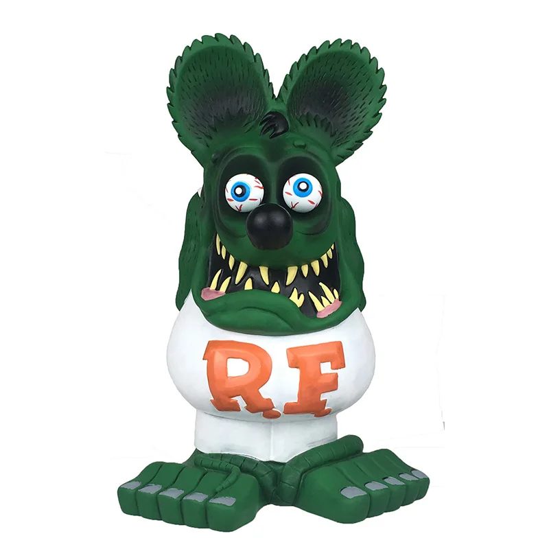 thumbnail image 1 of Figura decorativa de vinilo Voxel original de Rat Fink, modelo grande, edición prémium, RF Crazy Mouse, estatua grande, regalo, juguete de colección, 1 of 5