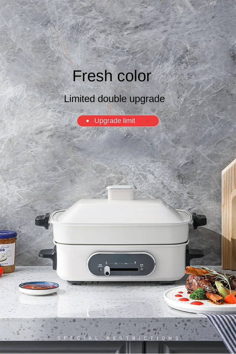 

Multi-Function Pot White Standard White Stainless Steel Electric Kettle