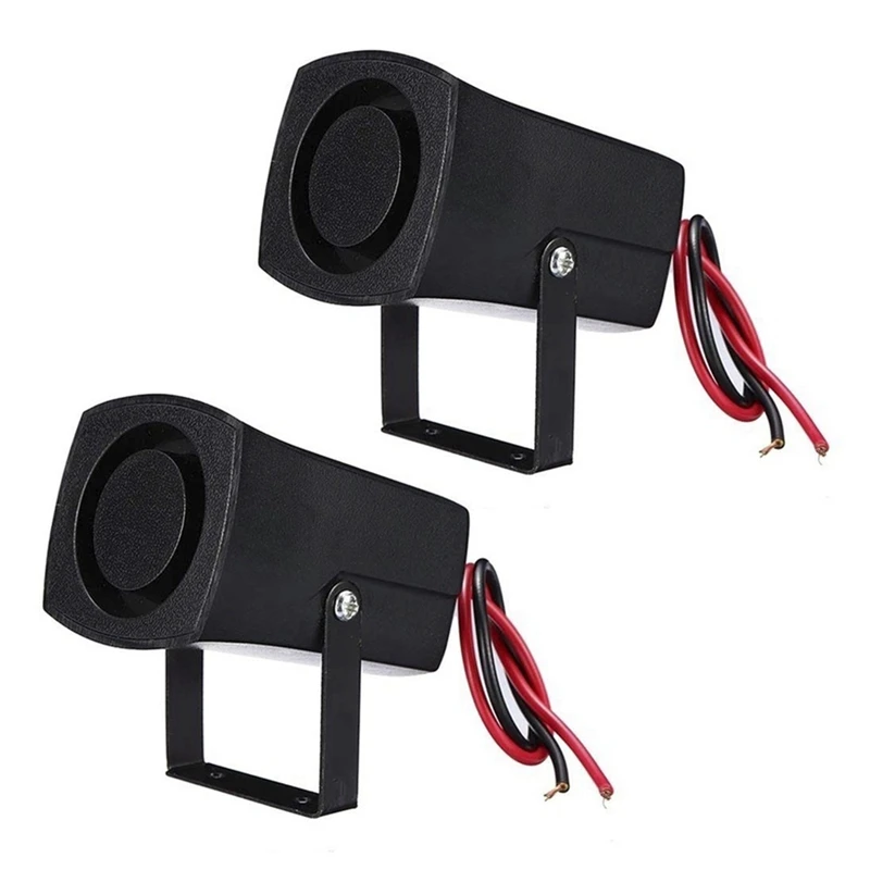 2X 12-24V 6 Toni Auto Polizia Allarme Antincendio Corno Sistema Di Allarme Sirena Altoparlante Avvertimento Altoparlante Allarme Suono Forte