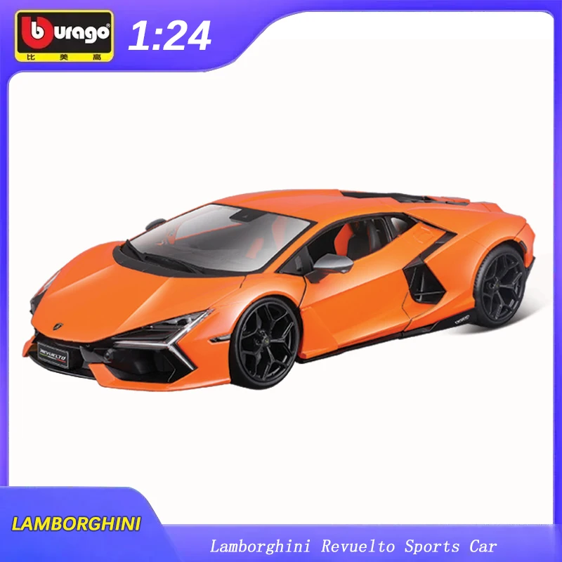 

1:24 Bburago Lamborghini Revuelto спортивный автомобиль, четыре двери, открытые литые модели, выпуск из сплава, роскошный автомобиль, игрушки, подарок