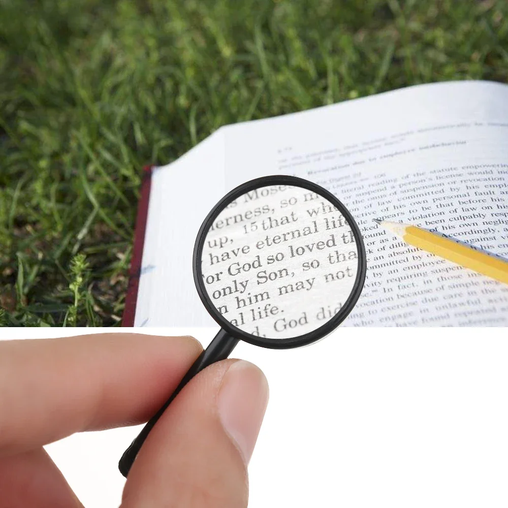 

Mini Pocket Magnifying Glass Top Handheld Reading 5X Magnifier Reading Glass Lens Insect viewer Jewelry Loupe 1/5Pcs