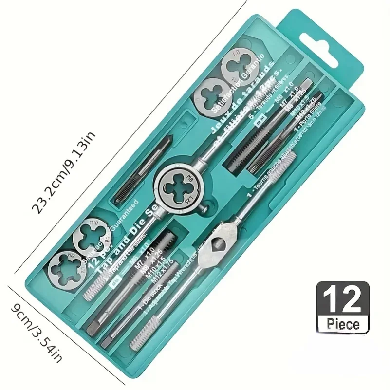 12/20/40개 궁극의 핸드 탭 및 다이 세트 - 완벽한 M3-M12 나사산 플러그, DIY 매니아를 위한 직선 테이퍼 리머 도구